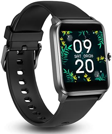 Small Face Fitness Tracker Smart Watch w/ 24/7 Heart Rate Blood Pressure SPO2 Monitor, Sleep Tracker, IP68 Waterproof Activity Tracker w/ Calories Step Counter Watches for Women Men Android iPhone