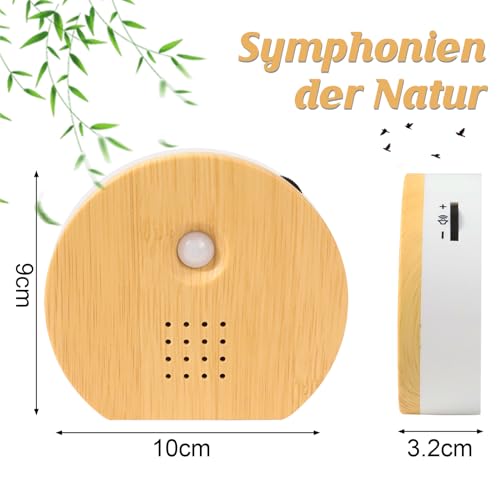 LZDMY Vogelgezwitscher Box Bewegungsmelder mit Wandhalterung, Naturgeräuschebox Vogel Gesang, Vogelzwitscher Entspannender Vogelgesang, Vogelgesang & Waldquelle