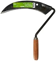 KERBL Sensensichel handgeschmiedet (Sensenschneider mit Schneideschutz & Holzgriff, 33 x 33 x 3,5 cm Sensenwerkzeug) 50340