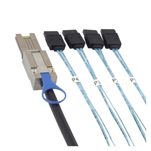 Cable Mini SAS 26Pin HD SFF-8088 a 4 SATA 7Pin 0.5 m miniatura 2