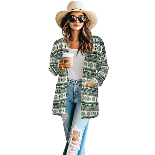 Image of Women's Open Front Cardigan Long Sleeve Loose Sweater Lightweight Soft Cardigan Jackets