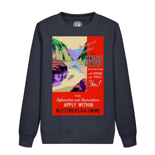 Sweatshirt enfant Yangtse imprimé affiche vintage de voyage pour petit explorateur