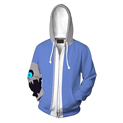 HHKLSF Unisexe Homme Casual 3D Imprimer Sweats À Capuche Pull À Manches Longues Zippé Sweat-Shirts Fantaisie Hoodie, Impression Anime, XS Cover