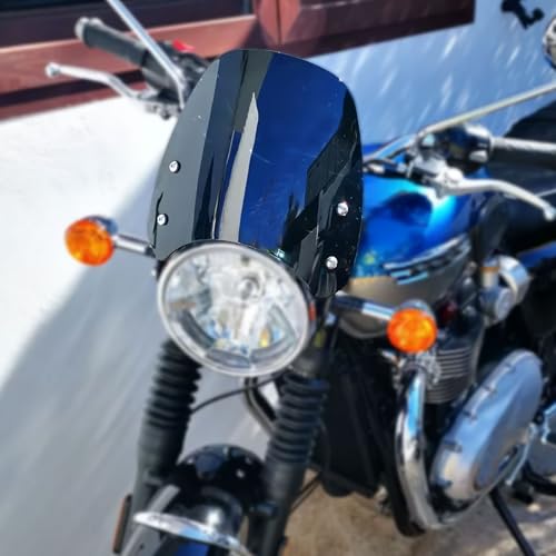 Carénage avant de pare-brise de moto pour Bonneville T100 T120 déflecteur fumée noire