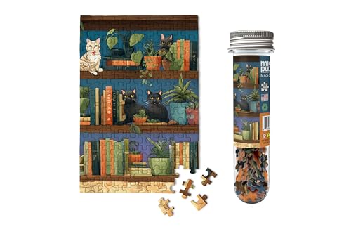 Micro Puzzles Cat Tales Mini Jigsaw Puzzle para adultos de 150 piezas, pequeño puzzle de bolsillo 4x6 pulgadas, divertido y portátil, hecho en USA