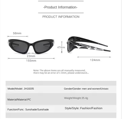 Y2K Star Gothic Cyberpunk Futuristic Silver Sunglasses2