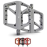 IMPALAPRO Bike Fahrradpedale Aus Nylon rutschfest Breites Plattform - Pedale Fahrrad 9/16 Zoll Bearing Wasserdicht Anti-Staub - Pedale Mountainbike - MTB Pedale - Rennrad Pedale - BMX Pedale (grau)