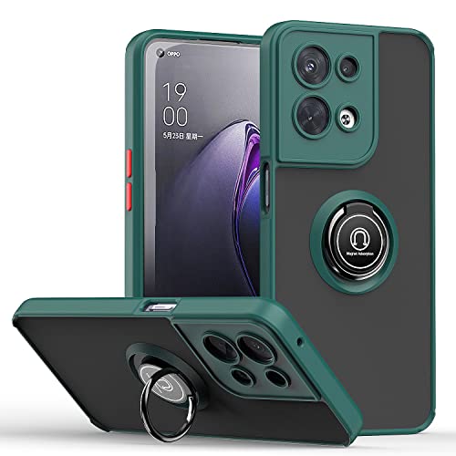 linsuyu Case Compatible with Oppo Reno8, Compatible with Oppo Reno8 Ring-Shaped Bracket Phone Case Green2