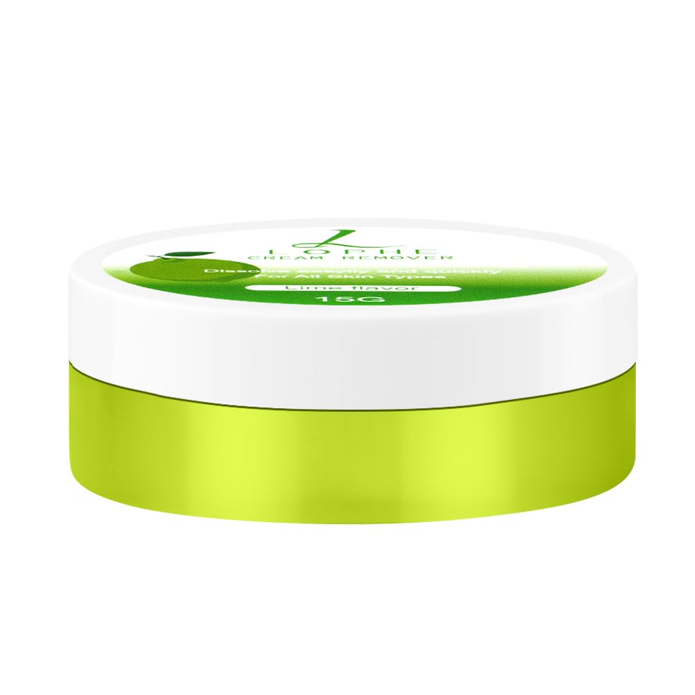 LOPHE Removedor de Adhesivo para Pestañas, 15 g Removedor de Maquillaje de Ojos, Removedor de Adhesivo En Crema para Extensión de Pestañas de, Adecuado para Personas Con Ojos Sensibles, Aroma a Lima