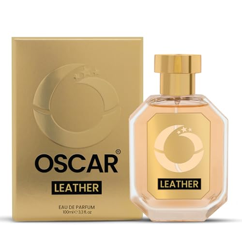 Oscar Leather Eau De Parfum Unisex, 100ml | Inspried Series Long Lasting Perfume for Men & Women | Premium Luxury Gold Collection Fragrance Scent | Aromatic Blend of Cardamom, Leather, Patchouli | Long Lasting Smell
