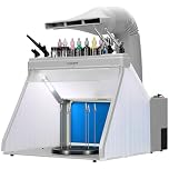 VIVOHOME Portable Airbrush Spray Booth Kit with 3 LED Lights Filter Hose Spray Gun Racks and Turntable Table for Painting Models Art Craft Hobby Projects