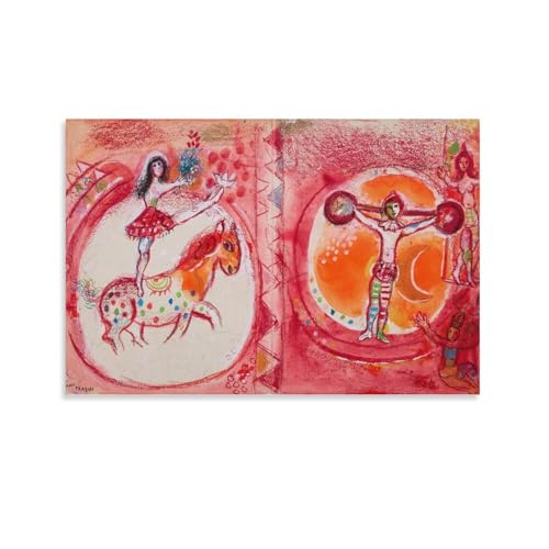 Marc Chagall L'équilibriste décoration murale en toile de lin haut de gamme pour intérieur