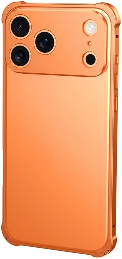 Slim Case for iPhone 17/17 Air/17 Pro/17 Pro Max, with Camera Protection Cover Aluminum Alloy Metal Bumper Frame Shockproof Case(Gold,17 Pro Max)