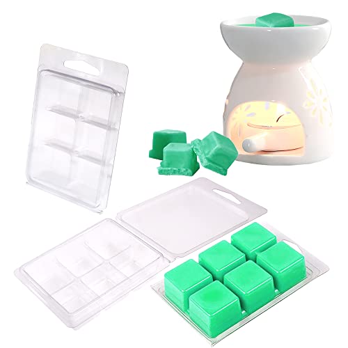 image for Wax Melt Molds 100 Packs Wax Melt Clamshells 6 Cavity Cubes Clamshells