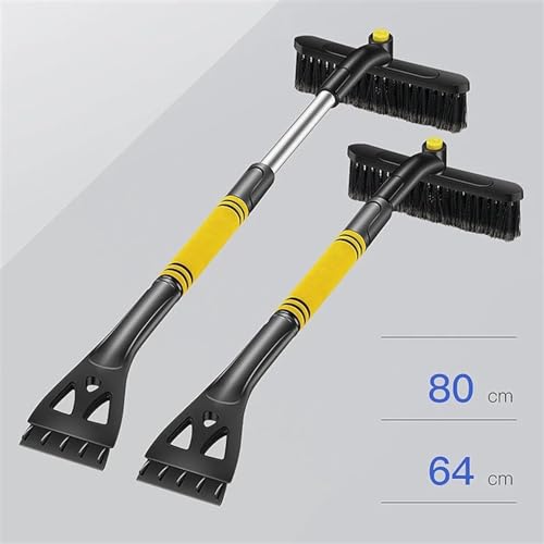 Outil de nettoyage et de dégivrage pour vitres de voiture avec pelle à neige télescopique - 3