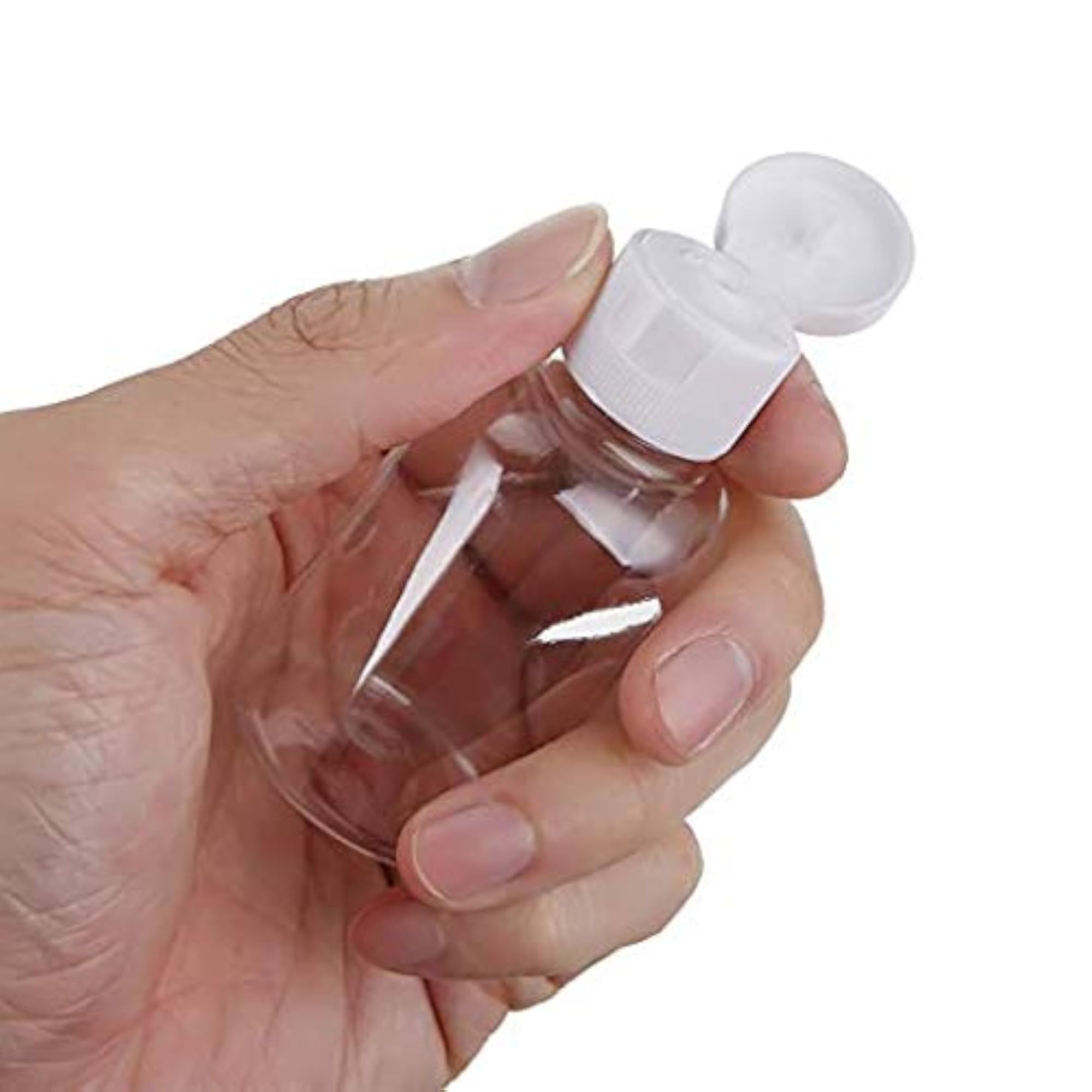 Pack Of 6 Pcs Transparent Plastic Air Flight Travel Bottle Set