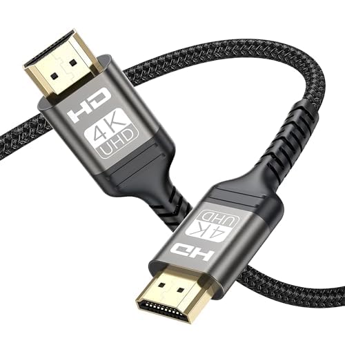 HDMI Cable 4K 2M HDMI 2.0 18Gbps High-Speed 4K@60Hz HDMI to HDMI Video Wire Ultra HD 3D 4K HDMI Cable Braided Compatible with MacBook Pro UHD TV Switch Xbox Playstation PS5/4 PC Laptop