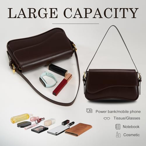 Image of Small Shoulder Bag for women,Crossbody Purses,Leather Tote Handbag Clutch Hobo Purse,with Zipper Closure for Women