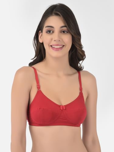 Image of Softline Women's Cotton Blend Wire-Free Non-Padded Cut & Sew | Full Coverage Bra Combo | Comfortable & Supportive Everyday Wear (Pack of 2)