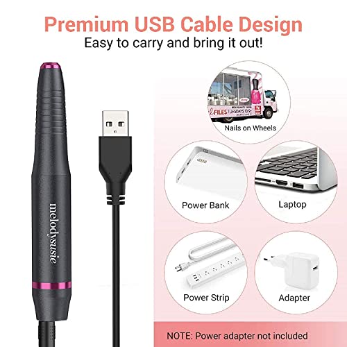 Melodysusie 05-06-001-019903 Electric Nail Drill Kit,Pc150C Portable Electric Nail File Set thumb #1