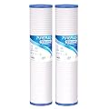 PUREPLUS 5 Micron 20" x 4.5" Whole House Sediment Home Water Filter, Grooved Sediment Cartridge, Replacement for Aqua-Pure AP810-2, Pentair Pentek DGD-5005-20, Home Master CFDGD2501-20BB, 2Pack