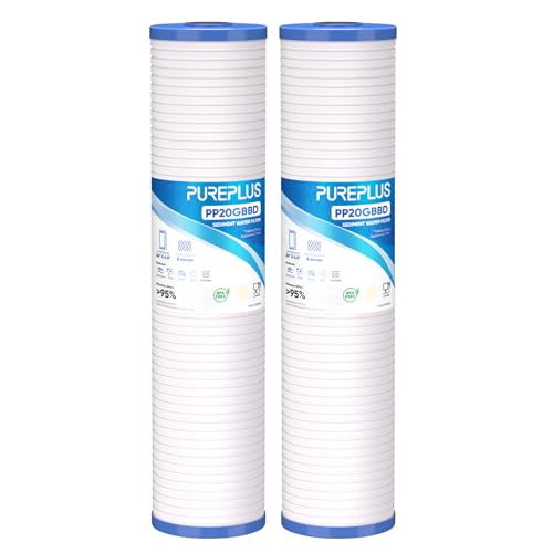 Filtro de agua para sedimentos de 5 micrones PUREPLUS para eliminar tierra y proteger tuberías 2