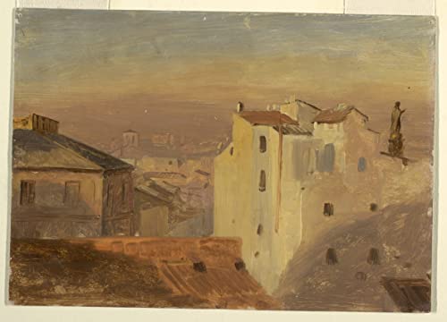 Peinture Classique Rooftopsitaly Frederic Edwin Church - Image murale décoration maison