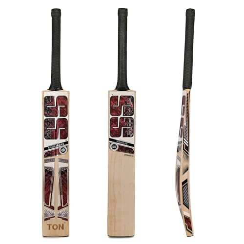 Image of SS Tiger Strike 18 English Willow Premium Cricket bat, Adult Size- Short Handle, Includes Bat Cover, Toe Guard and face Sheet | Ready to Play