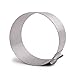 QUMAO (Dia 16-30cm) Moule Cercle à Gâteau Rond Extensible avec Echelle Acier Inoxydable (Diamètre Réglable DE 16 à 30 cm)