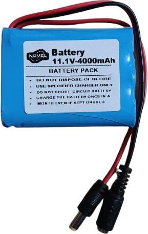 NOVEL 11.1V 4000mAh Lithium-Ion Rechargeable Battery Pack with BMS | Suitable for Robotics, Portable Electronics, Emergency Lighting, Security Devices and DIY Projects-image-41