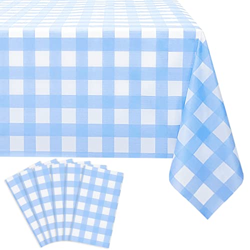 Best Blue And White Checkered Tablecloth
