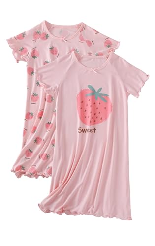 Girls' Summer Dress,Toddler Soft Breathable Dresses 3-12Years
