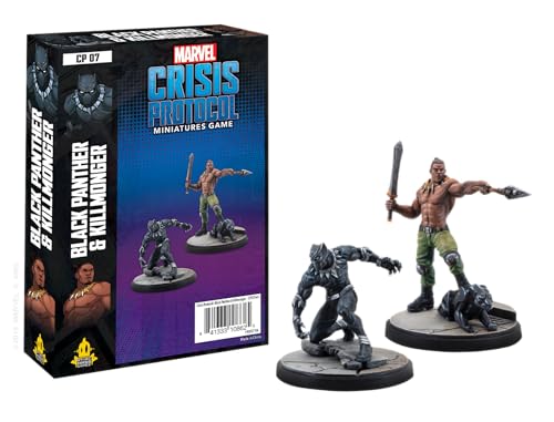 Atomic Mass Games , Marvel Crisis Protocol: Character Pack: Black Panther and Killmonger, Miniatures Game, Ages 10+, 2+ Players… – Ansicht 2
