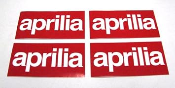 Aprilia Logo Stickers 5.25" x 2.5" - 4 pack