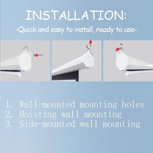 Pantalla de proyector manual 72 pulgadas 16:9 miniatura 5