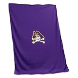 Logo Brands NCAA East Carolina Pirates Team Color Sweatshirt Blanket – Oversized Cozy Heavyweight Fleece Blanket | Large Tackle Twill Logo |Tailgate & Home Throw for Fans (54" x 84")