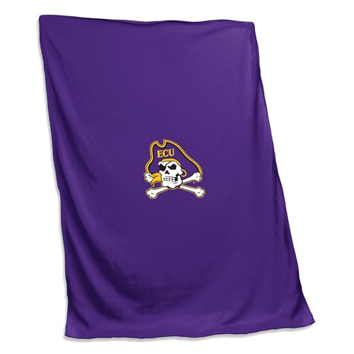 Logo Brands NCAA East Carolina Pirates Team Color Sweatshirt Blanket – Oversized Cozy Heavyweight Fleece Blanket | Large Tackle Twill Logo |Tailgate & Home Throw for Fans (54" x 84")