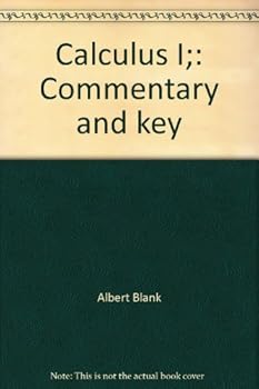 Paperback Calculus I;: Commentary and key Book