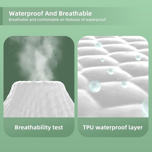 PDXM Waterproof Mattress Protector, Mattress Cover, Soft, Breathable,Noiseless, Deep Pocket 6-18 inches, White for Home Hotel Bedroom,Easy wash (Queen) by PDXM - Used condition - Image 4