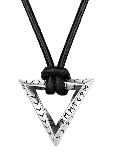 Collier rune viking avec boîte délicate, idée cadeau originale homme femme