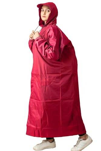 Image of THE DRY CAPE ; LET IT RAIN Women's Waterproof Rain Coat | Packable, Full Length with Hood & Pockets | Urban Commuter Rainwear
