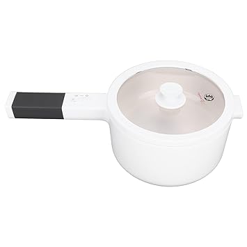 Electric?Noodles?Cooker, Electric?Pot Temperature Control Overheat Protection Nonstick Liner for Dormitory for Home Voltage: 220V Upgrade + cage [European Plug]