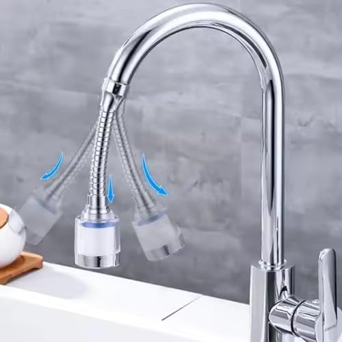 Image of Generic A274 Flexible Faucet Sprayer, Stainless Steel, Plastic, 6cm Diameter, 16cm Length, WaterSense, Faucet Aerator