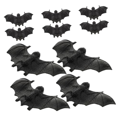 Milisten 10 Pièces Chauves Souris Plastique Réalistes Lot pour Décorations Halloween et Farces Accessoires Créatifs pour Maisons Hantées et Projets DIY...