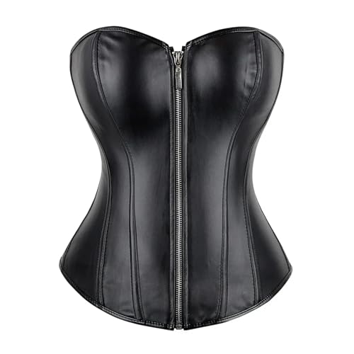 Corset moulant en cuir synthétique haut de gamme avec finitions soignées pour femme moderne
