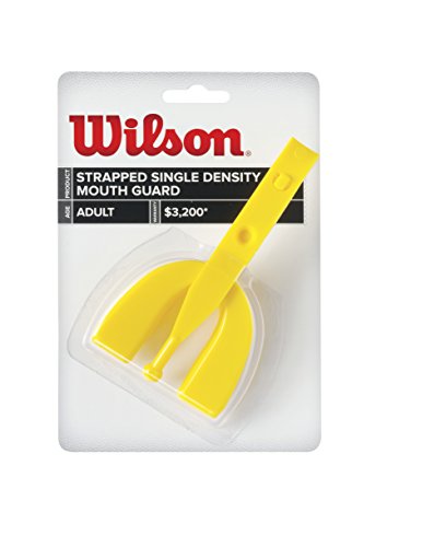 Wilson Single Density Mouthguard with Strap, Yellow, Youth