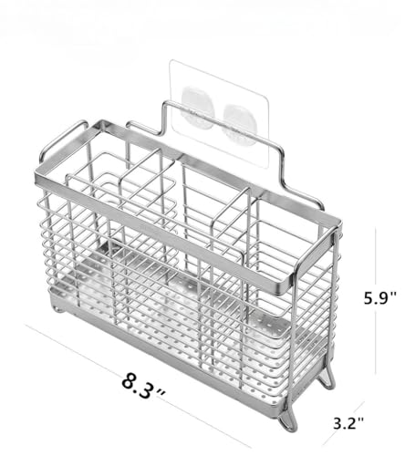 Kesol Utensil Holder Utensil Drying Rack Basket Holder With 3 Divided Compartments thumb #1