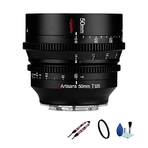 7artisans 50mm T1.05 APS-C Lens Vision Series Cine Lens Large Aperture Wide Anlge Manual Lens for Fuji X Mount X-A3,X-A5,X-A7,X-at,X-M1,XM2,X-T3,X-T20,X-T30,X-Pro2.etc