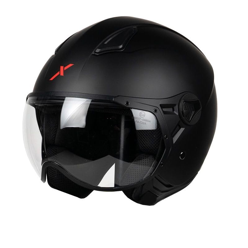 Casque jet HELIOS homologué ECE 22.06 résistant aux chocs pour scooter