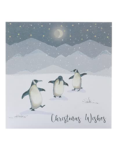 Polar Penguin Friends Lot de 8 cartes de Noël caritatives avec enveloppe Cover